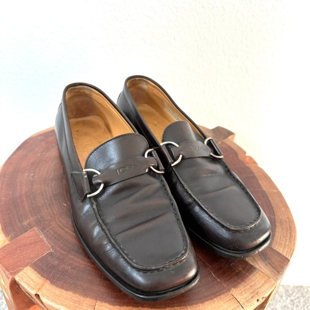 Tod's Leather Loafers, Dark Brown, Size 36,‎ Very Good Vintage Condition